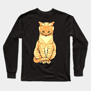 Orange Tabby Cat Long Sleeve T-Shirt